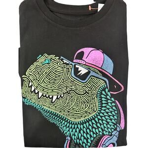 Cat & Jack Boys Black Alligator Tee Size 6/7 Small - NWT-